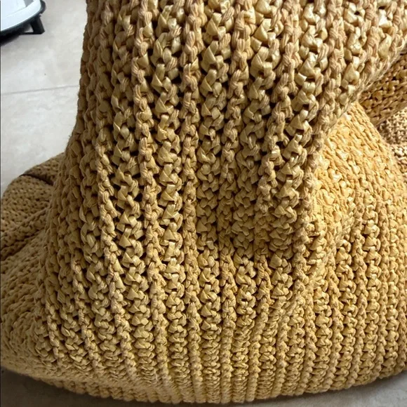 Yves Saint Laurent Roady Natural Raffia Woven Brown Leather Large Hobo bag - Picture 10 of 13